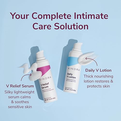 Miniatura 8 de Kindra V Relief Serum  Perimenopausia y Menopausia Apoyo Hidratante vaginal para molestias íntimas  Hidratante femenino vegano para el cuidado
