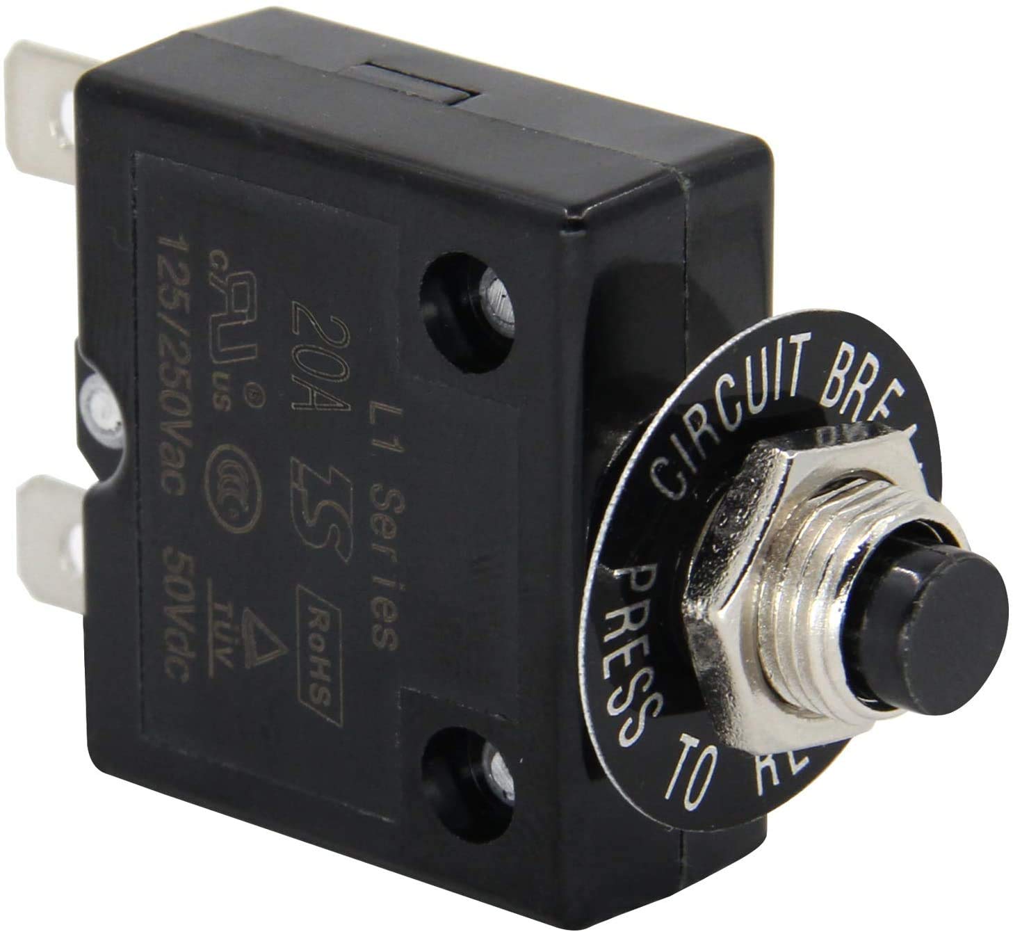 5 Pezzi Interruttori Con Pulsante Di Reset – Protezione Sovraccarico AC 125/250V 8A - Foto 2