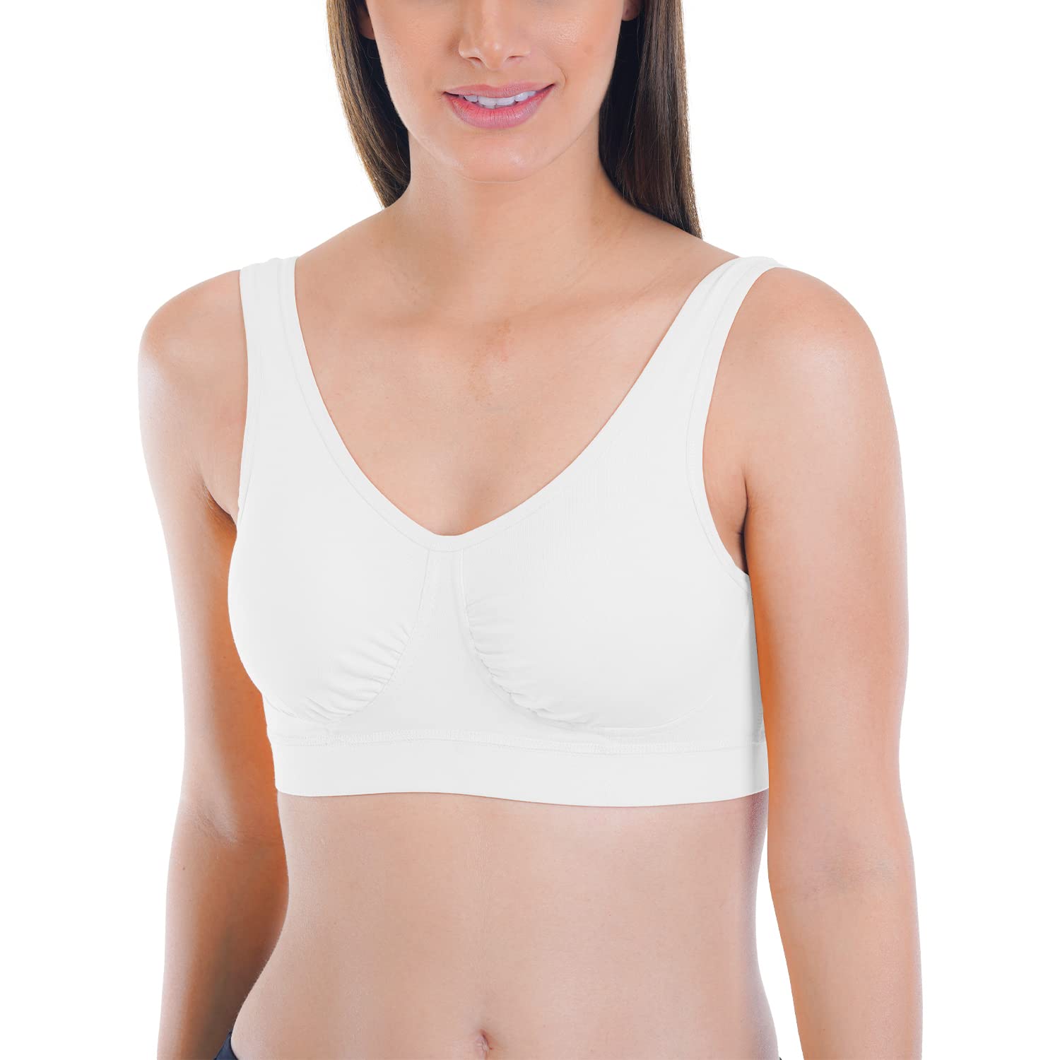 Womens Sports Bra 014 Cotton Full Coverage Padded Sports Bras-image-10
