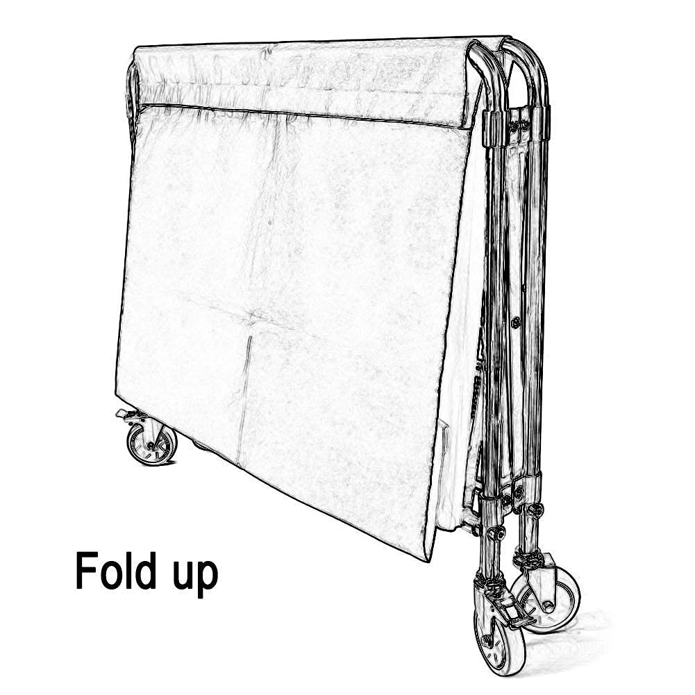 Chariot De Rangement Pliable Et Mobile avec Frein À Roues Universelles, Idéal pour Les Halls D'Hôtel Et Les Clubs. Outil Roulant Polyvalent.