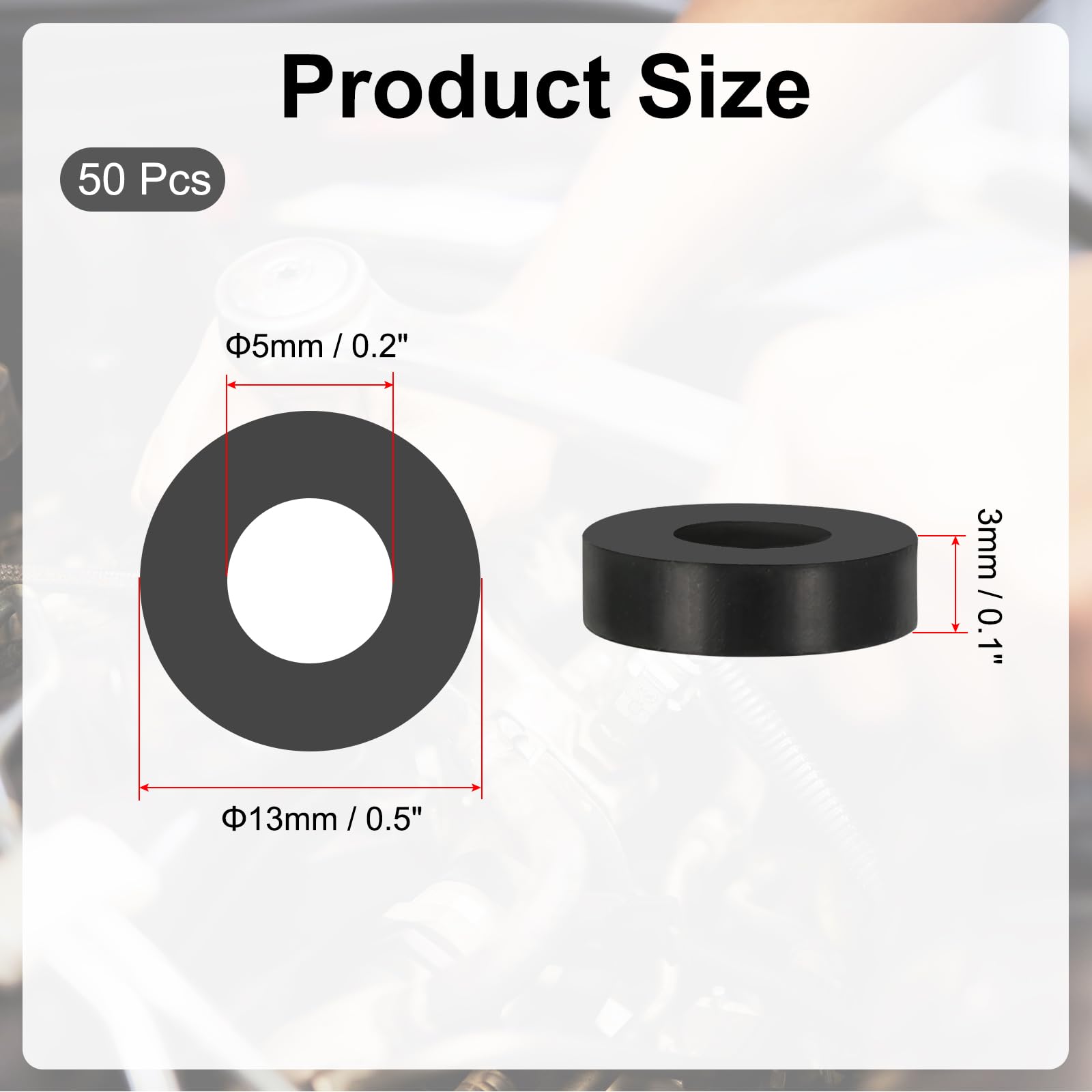 PATIKIL Multi Purpose Rubber Spacer - Image 2