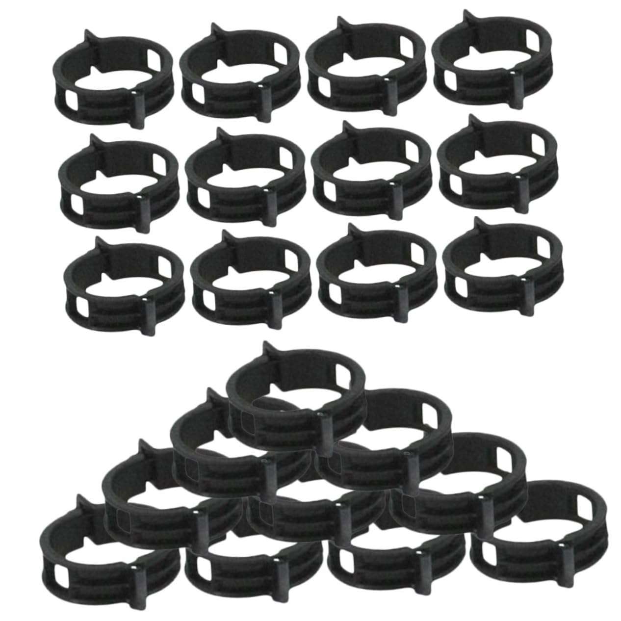 ibasenice 5 Sätze Pflanzenclips Gitter Tomatenpflanzeunterstützung Pflanzenstützclips Pflanzenbefestigungsklammer Blumenrankenclips Pflanzenkletterklemme Stielclip Black Pp 100 Stück * 5