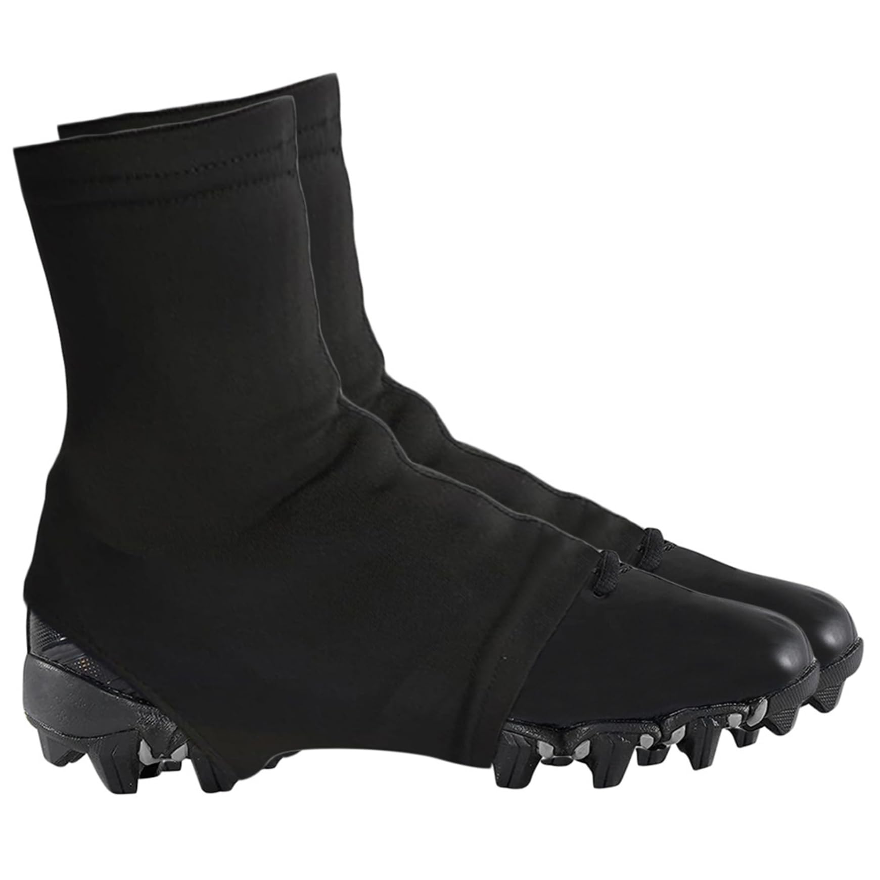 DAGLLGEW Football Cleat Covers 1 Pair Elastic & Stretchy Non-slip Football Spats That Keep Sand Out Multi-purpose Cleat Covers for Hockey, Soccer, Baseball, Black Spats