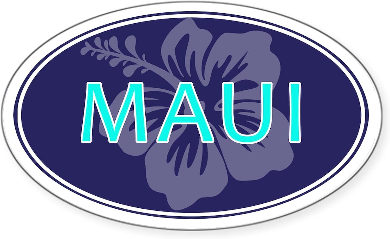 CafePress Kauai, Hawaii Oval Bumper Sticker Car Decal