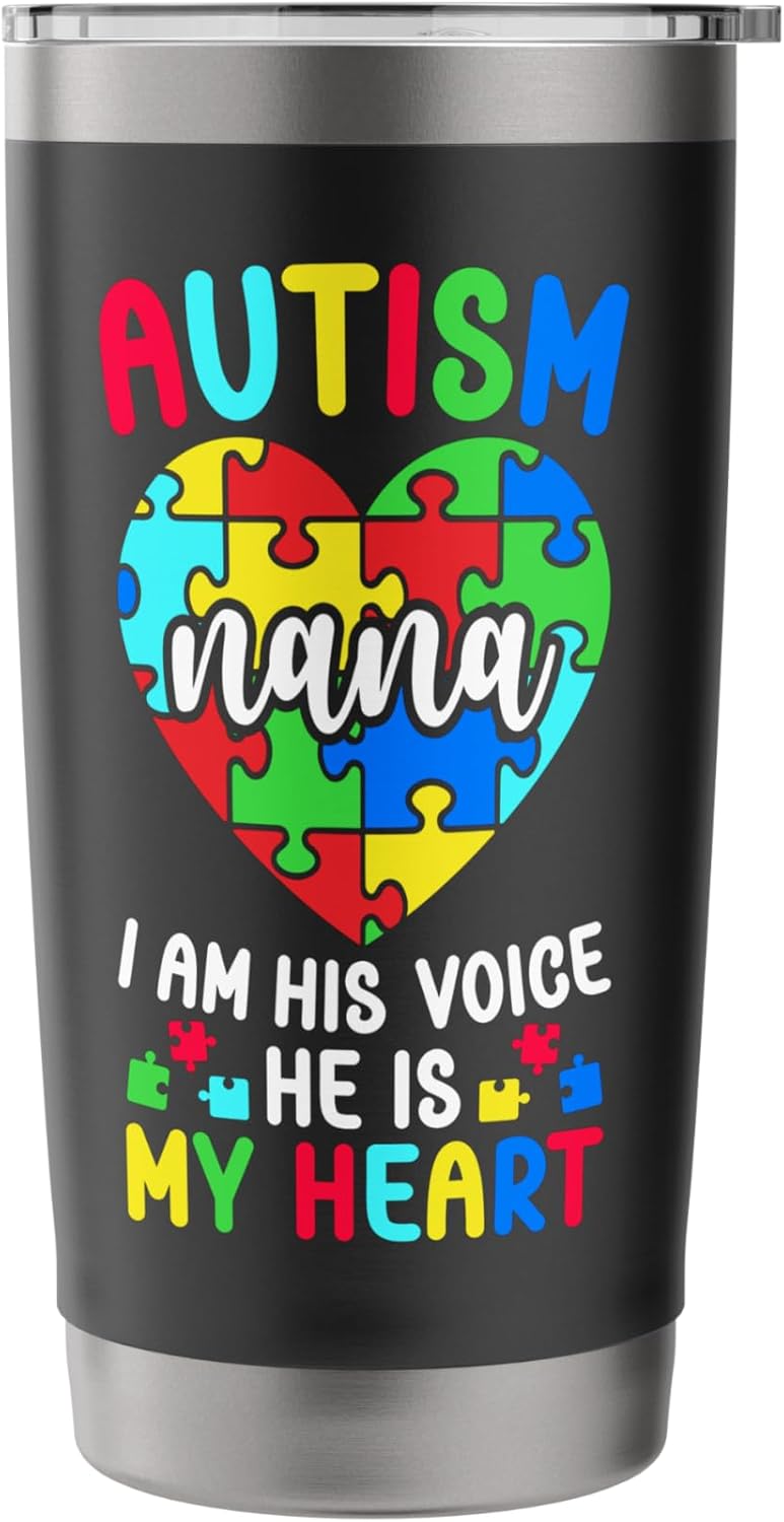 Proud Autism Nana Autism Awareness For Nana Stainless Steel Insulated Tumbler - Image 3
