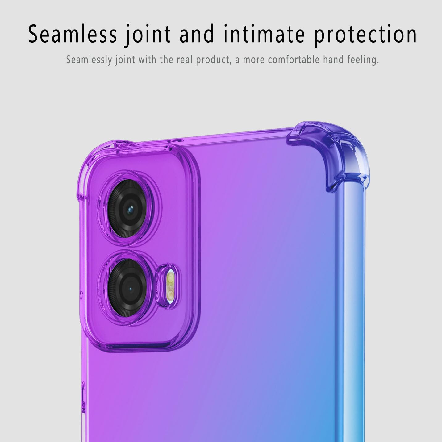 Coque BORYA Pour Motorola Moto G34 5G - Ultra Fine, Qualité Militaire, Avec Anneau Métal Et Protection Caméra, Or Rose