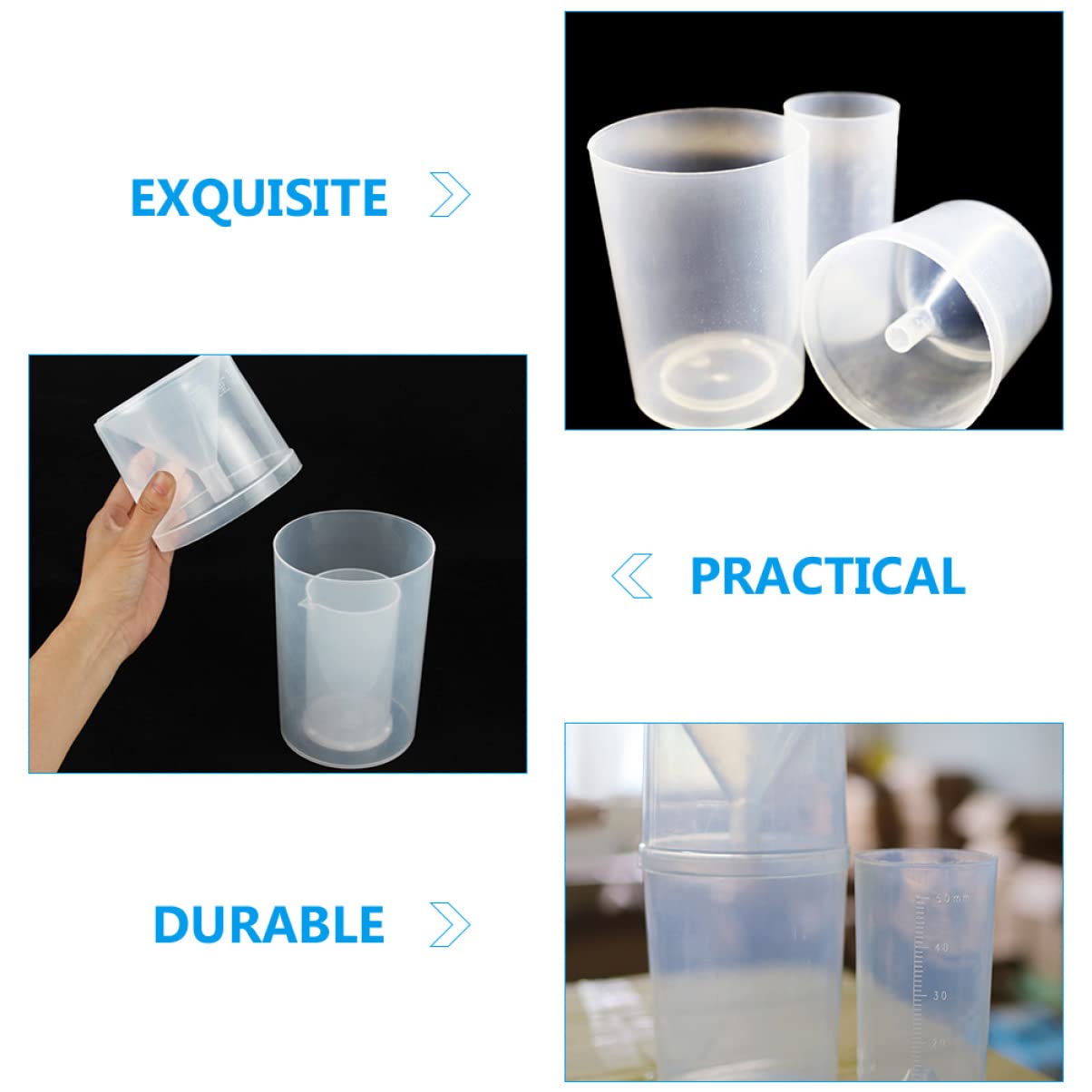Yardwe 3 Juegos pluviómetro manómetro de rociadores herramienta de riego agua medidor de pasto manual básico vaso medidor de lluvia vaso medidor de plastico tazas medidoras el plastico