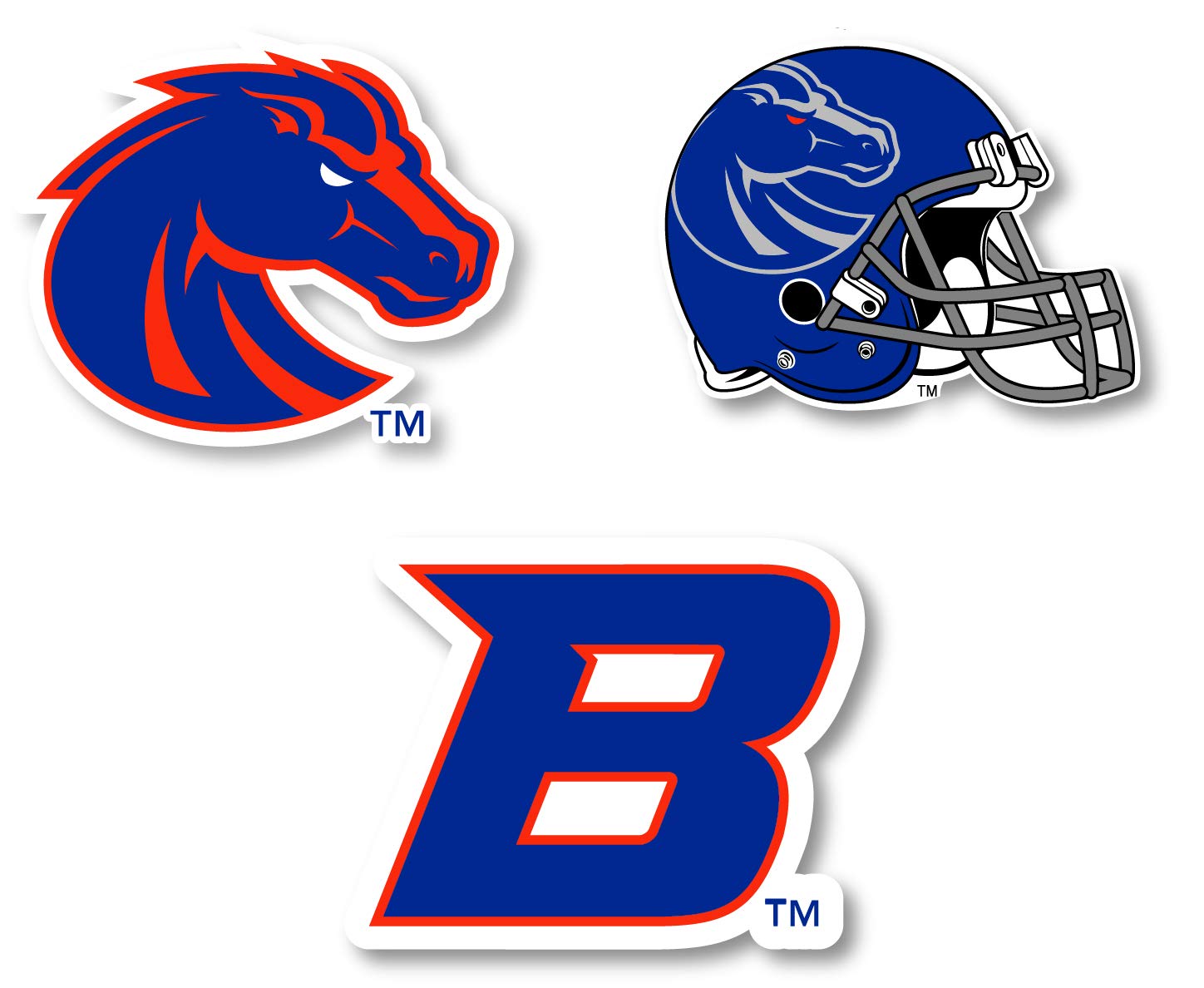Boise State Broncos Magnet 3 Pack 4-Inch Each Officially Licensed Collegiate Product