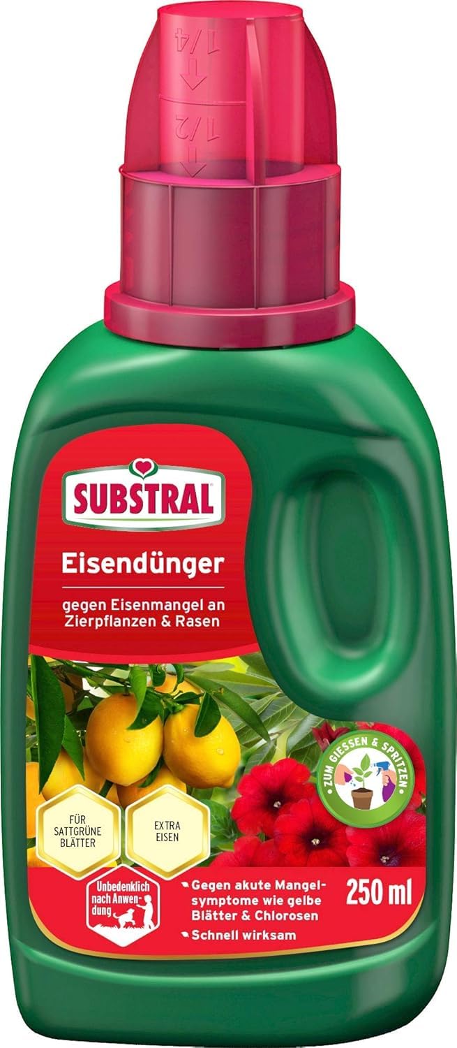Substral Eisendnger, 250 ml - Flssigdnger gegen Eisenmangel an  Zierpflanzen und Rasen, fr Gie- und Spritzanwendung : Amazon.de: Garten