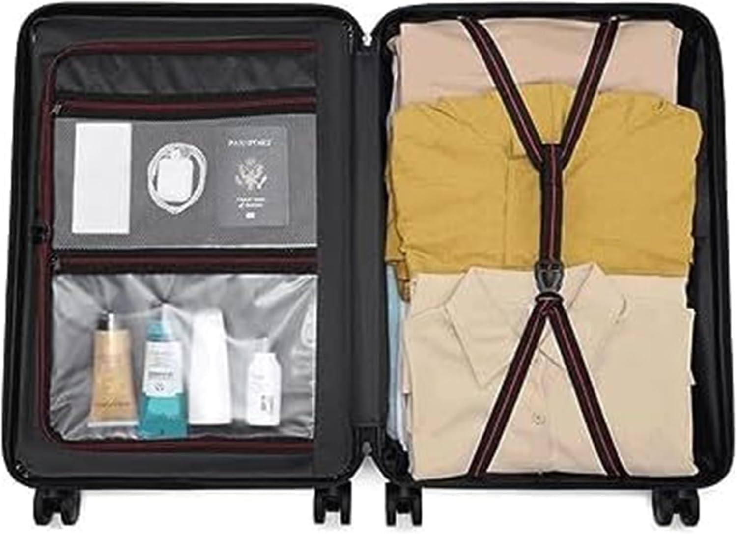 Valigia Rigida Trolley da Viaggio con Spinner a 4 Ruote Vano portaoggetti di Grande capacità Bagaglio a Mano Leggero e Resistente