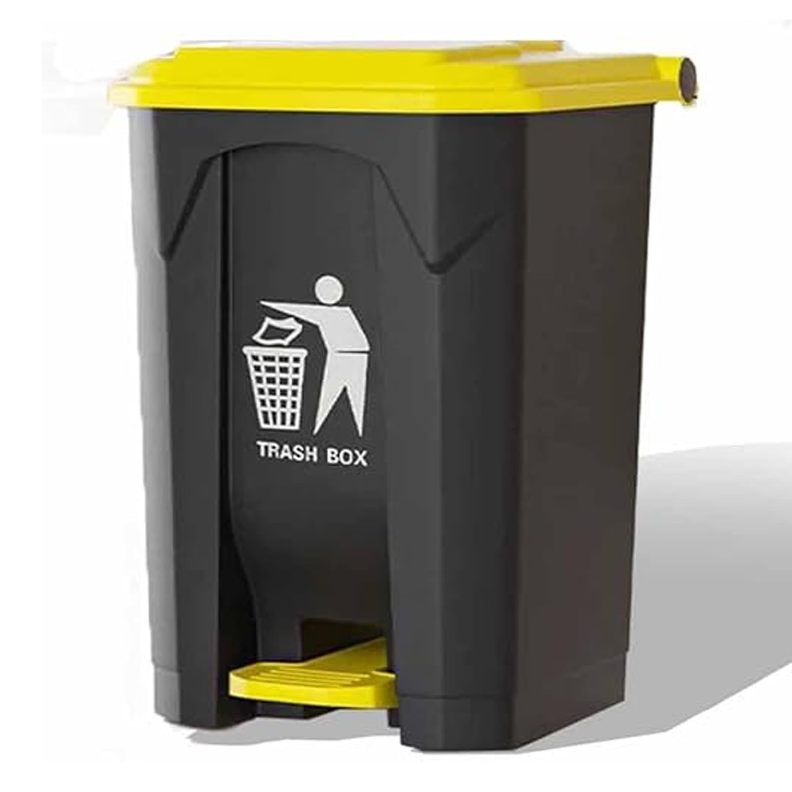 Bote Basura con Pedal 30L 50L 80L 100L Residencial Y Comercial, Con Tapa, Contenedor Basura Con Eliminación Manos Libres, Perfecto For Hogar Y Garaje(30L)