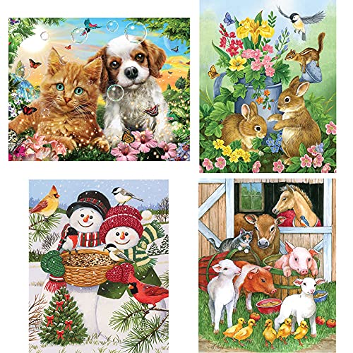 Bits and Pieces – 4-in-1 Multi-Pack - 200 Piece Jigsaw Puzzles for Adults – Large Piece Puzzle Set Bundle by Artist William Vanderdasson - 15" x 19" - Image 3