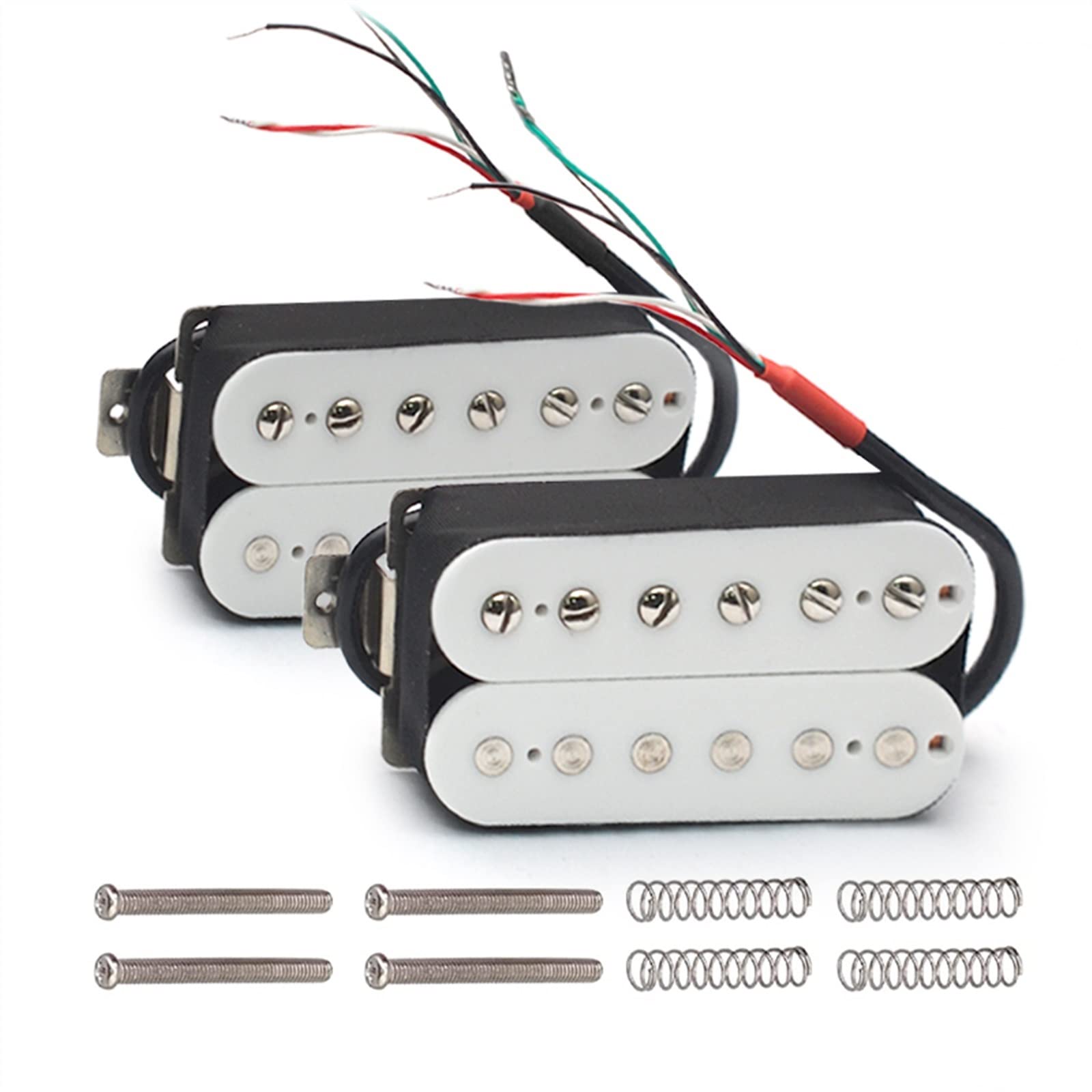 Biała Gitara Elektryczna Alnico 5 Pickup Humbucker Podwójna Cewka Alnico V Pickup Na Części Do Gitary Gitary Elektrycznej Części Zamienne (Color : 1 set)