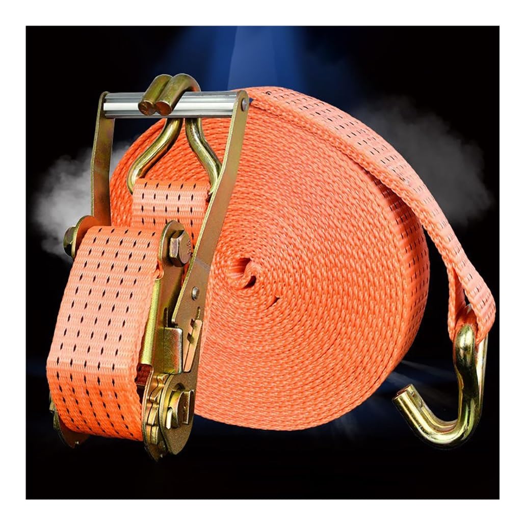 Correas de trinquete de 2 Pulgadas de Ancho con Ganchos de Metal Resistentes, Resistentes a la Rotura (13228 LB), for Camiones remolques Motocicletas Equipaje(18.0m/59.1Ft)