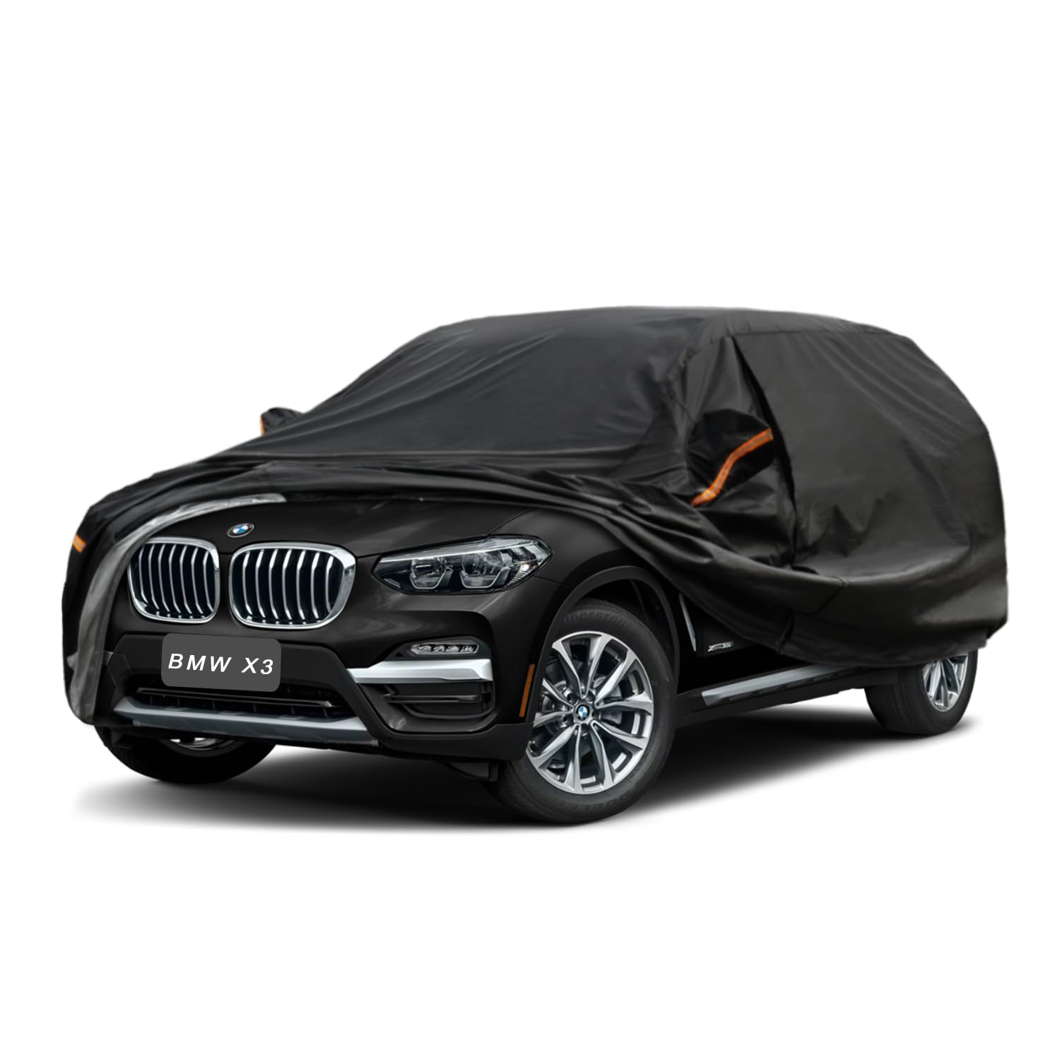 GUNHYI 7 Layers SUV Car Cover Custom Fit BMW X3 (2010-2025) | All-Weather Waterproof Heavy-Duty Fabric, scratch-proof cotton lining, outdoor sun/rain/snow/wind/dust protection.