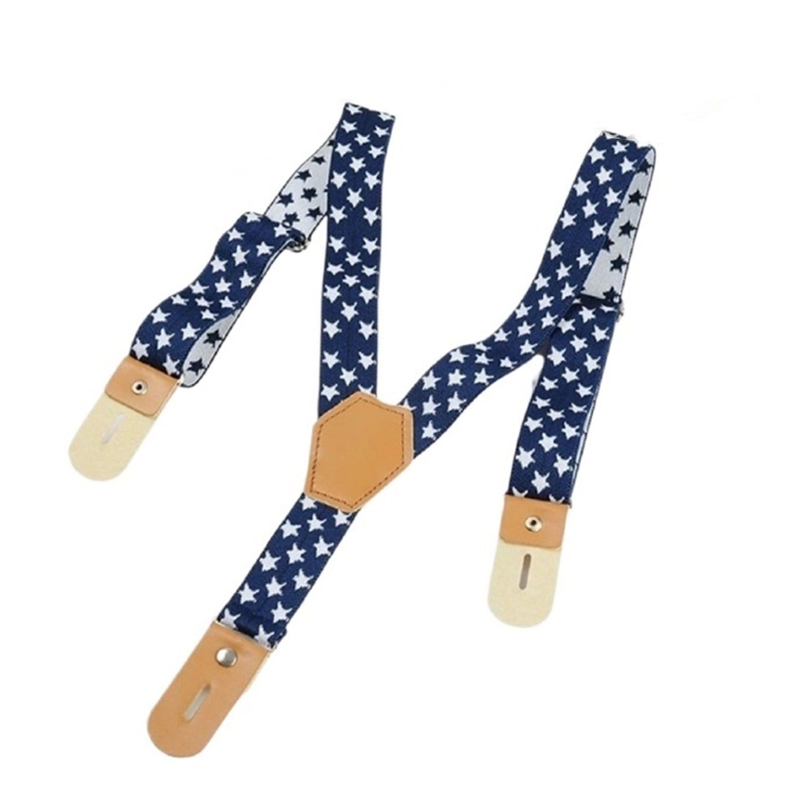 Clips para pantalones de liguero, tirantes de cuero para niño (punto azul)
