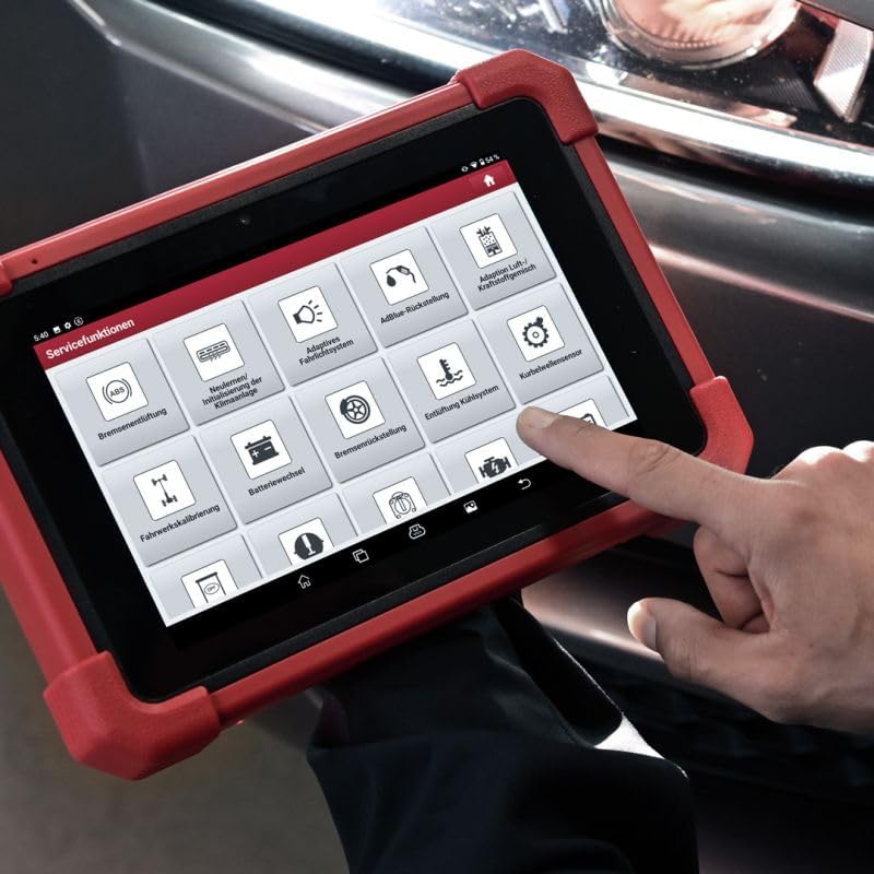 Dettaljati view of service functions menu on the LAUNCH CRP MOT IV