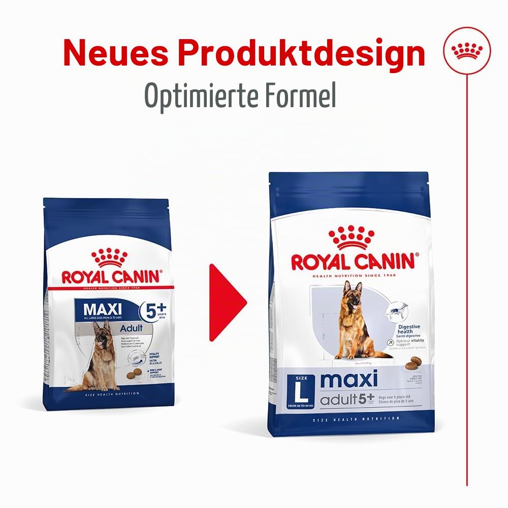 Royal Canin Maxi Adult, 5+, 15 kg, 1er Pack (1 x 15 kg Packung), Hundefutter