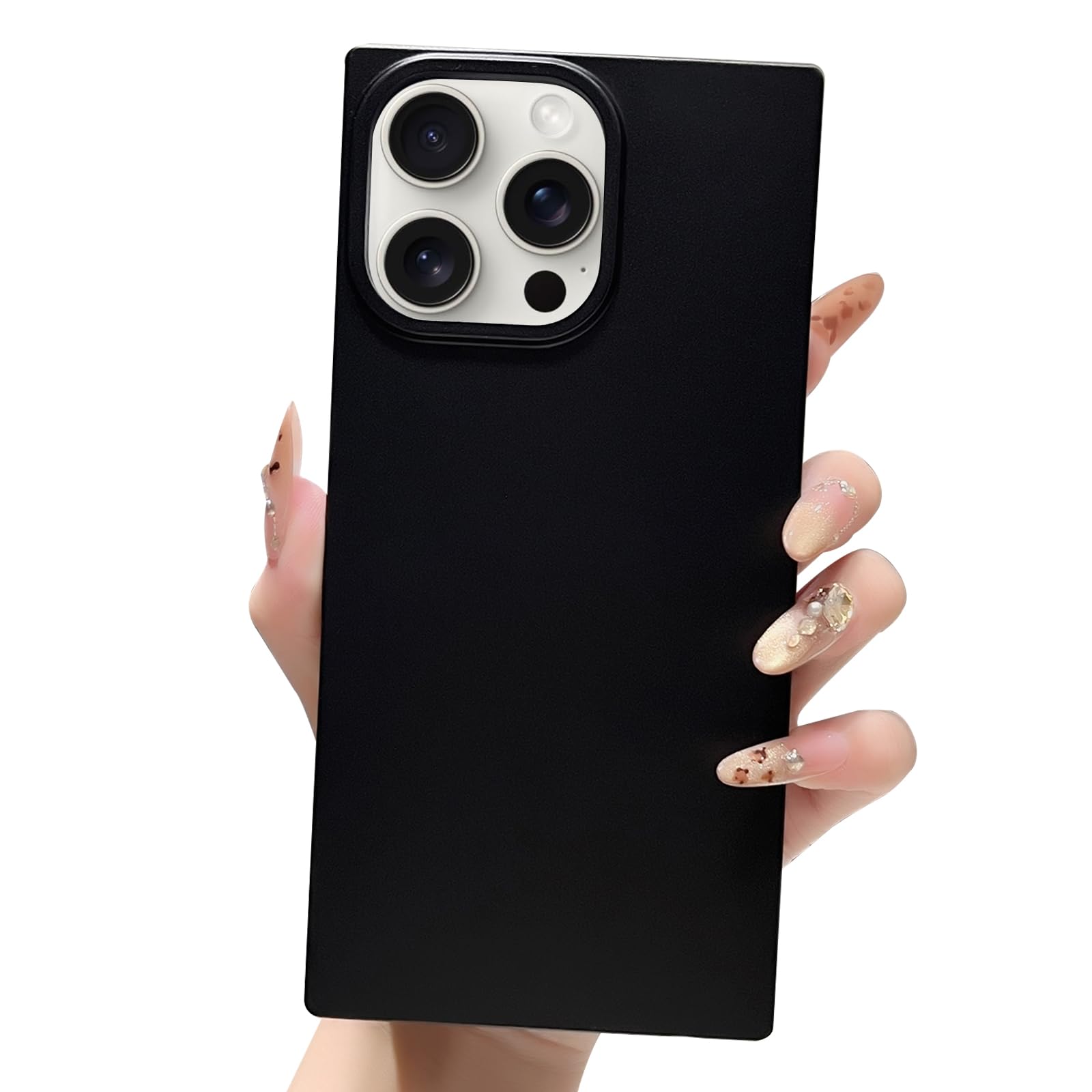 Jmltech Rectangle Edge Cute Leopard Cheeath Phone Case for iPhone 16 Pro Max Shockproof Protectiev Durable Drop Protection