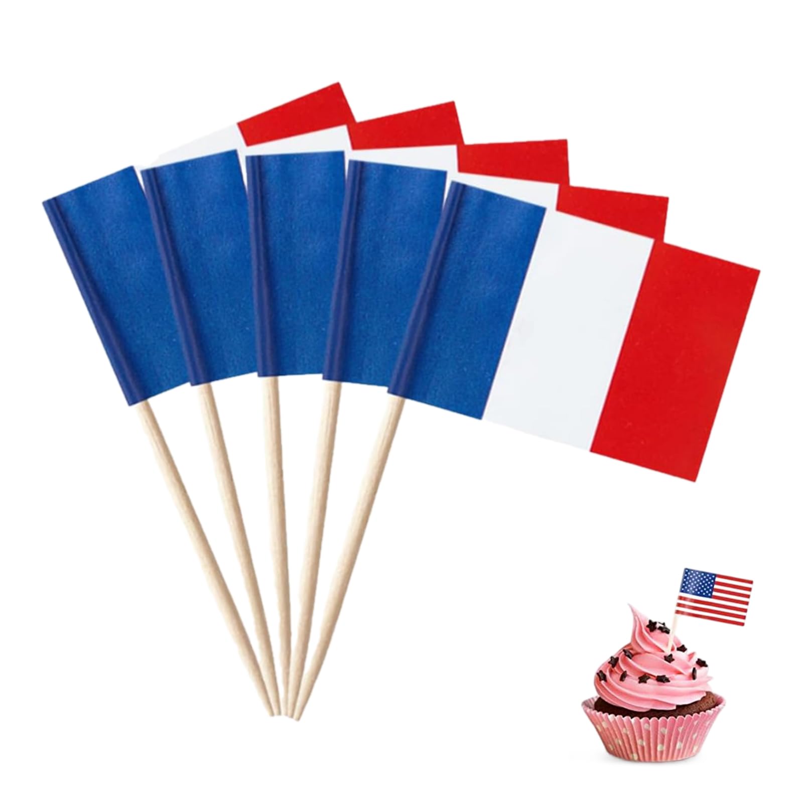 Cure-dents drapeaux du monde x200 pour cocktail et buffet