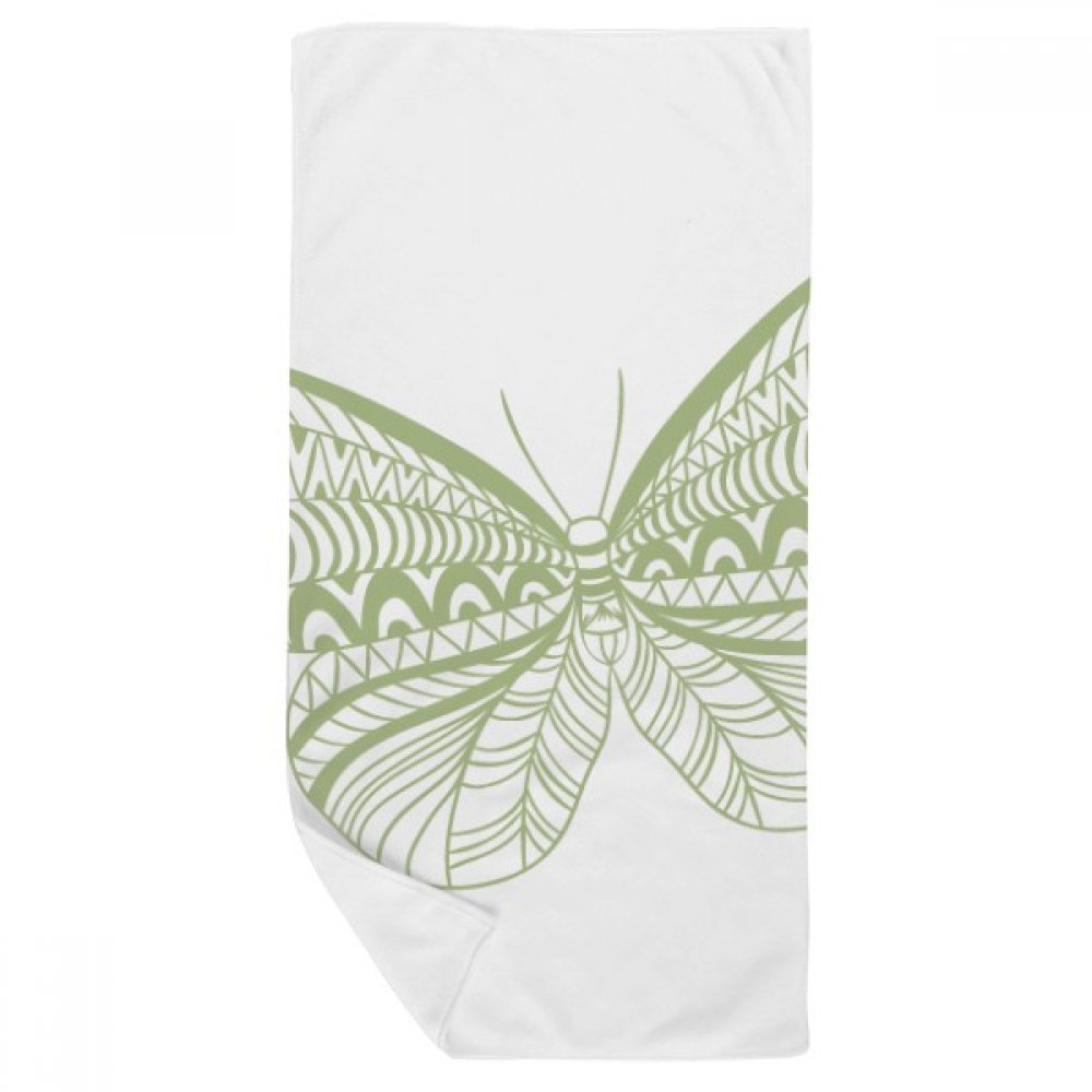 Serviette de Bain Papillon Vert pour le sport, la plage et la douche quotidienne 35x70cm