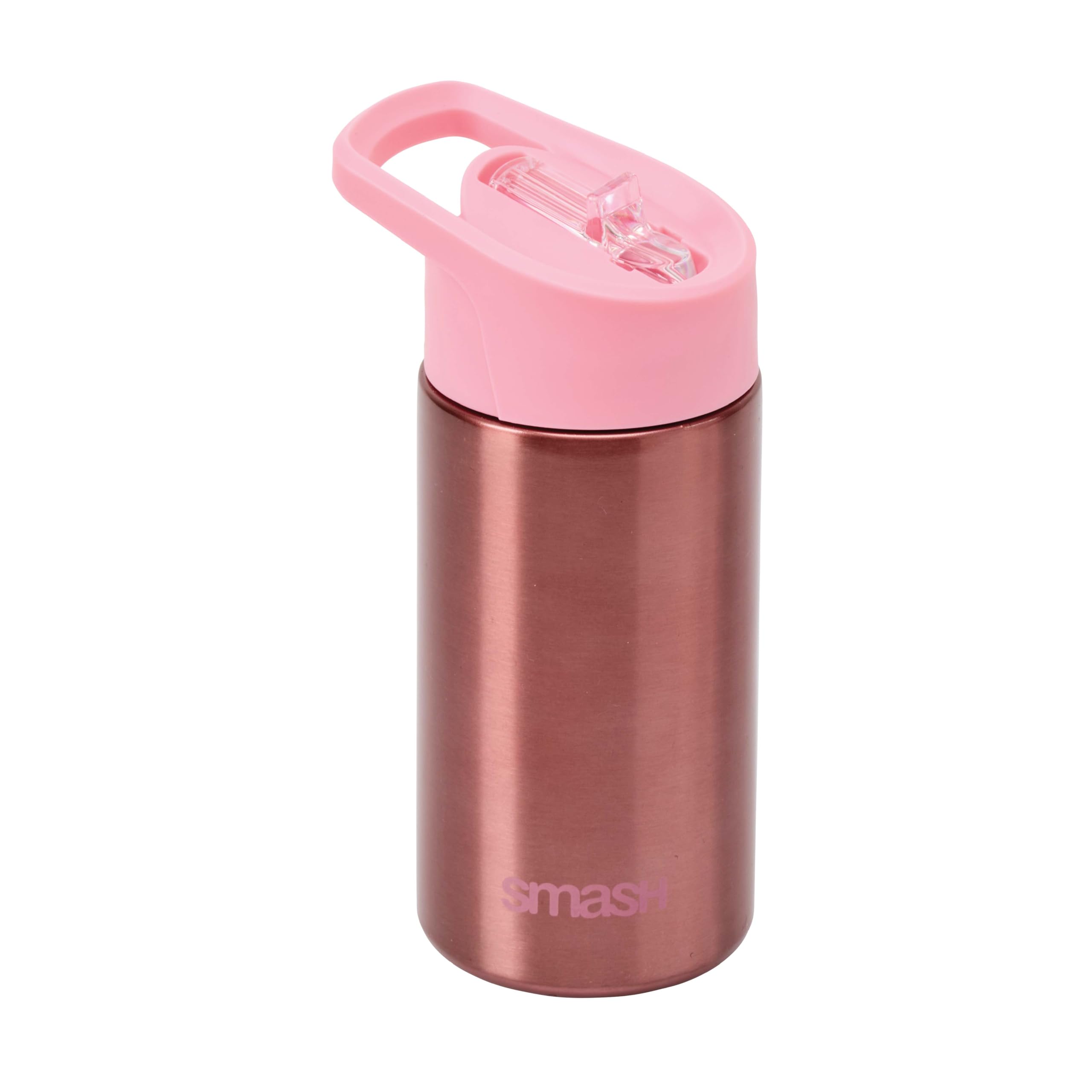 Smash Stainless Steel Drink Bottle with Flip Top Lid and Straw - Marshmallow 500ml