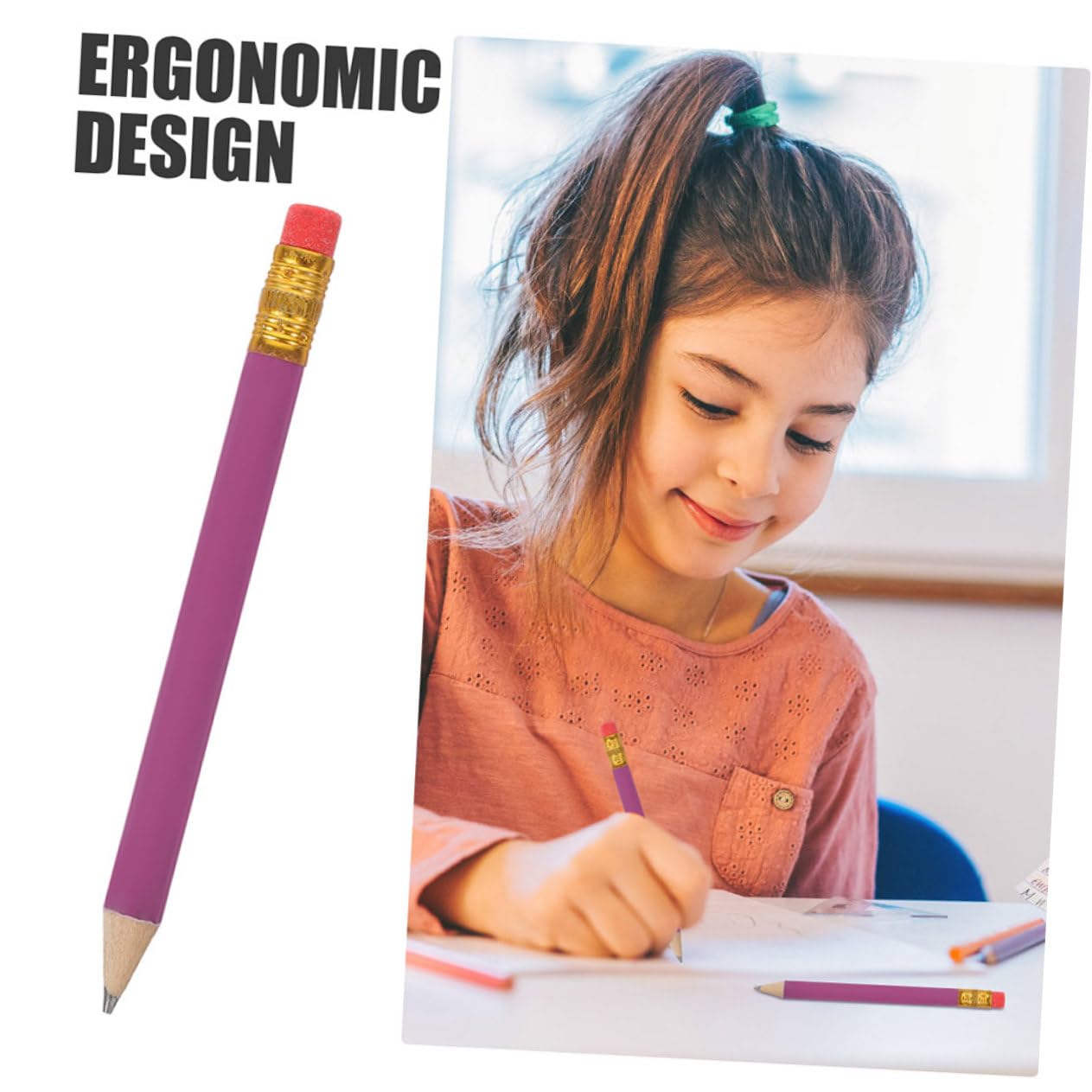 144 Matite Hb in Legno Portatili per Scuola Elementare, Matite Triangolari Hb Sicure e Compatte per Back To School Party