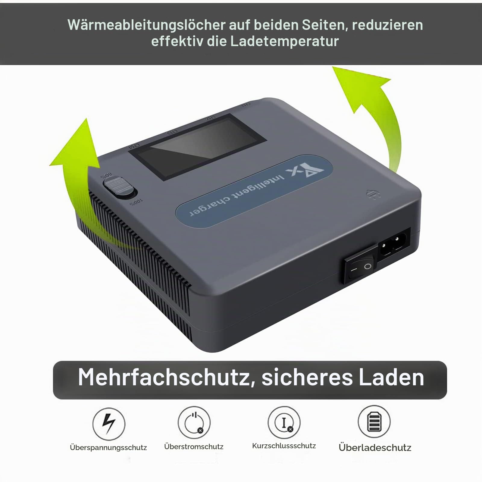 6 in 1 LCD Display Dualer Lademodus Akkuladegerät Intelligentes Ladegerät Hub Ladestation für DJI Mavic 3 Drohne