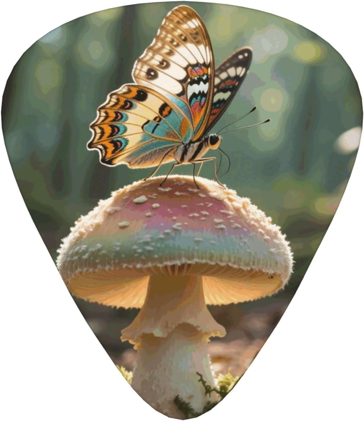 Butterfly Mushroom print Guitar Picks With Storage Box Resistant Guitar Pick 12 Pack Guitar Accessories for Electric Guitar Ukulele Bass Personalized Gifts image 2