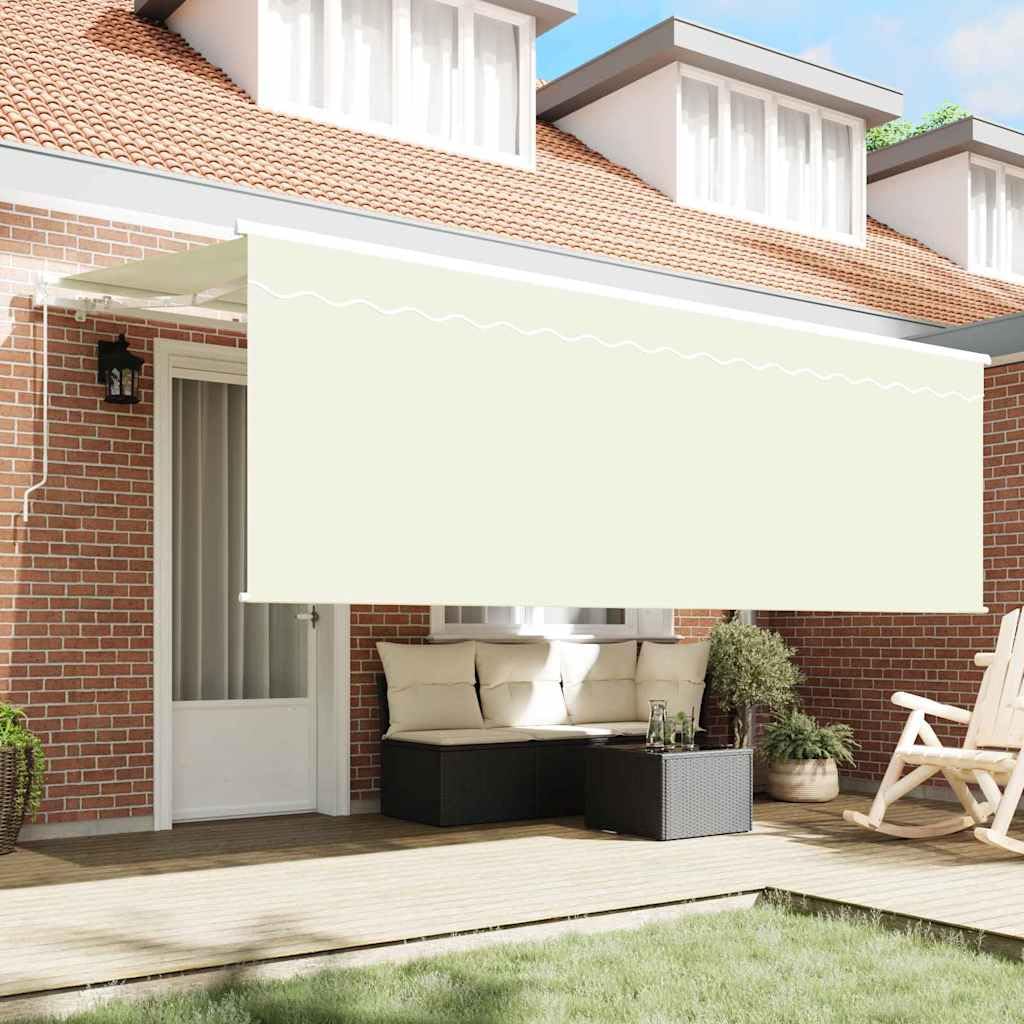Toldo retráctil de 400 x 200 cm, de poliéster resistente a los rayos UV y aluminio, diseño moderno, resistente y duradero, para jardín, terraza y balcón