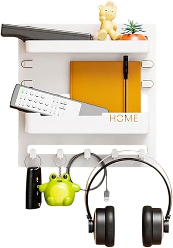 Miniatura 1 de Juego de estantes adhesivos de pared, organizador de almacenamiento flotante, estantes de baño de montaje en pared, juego de soporte compacto para