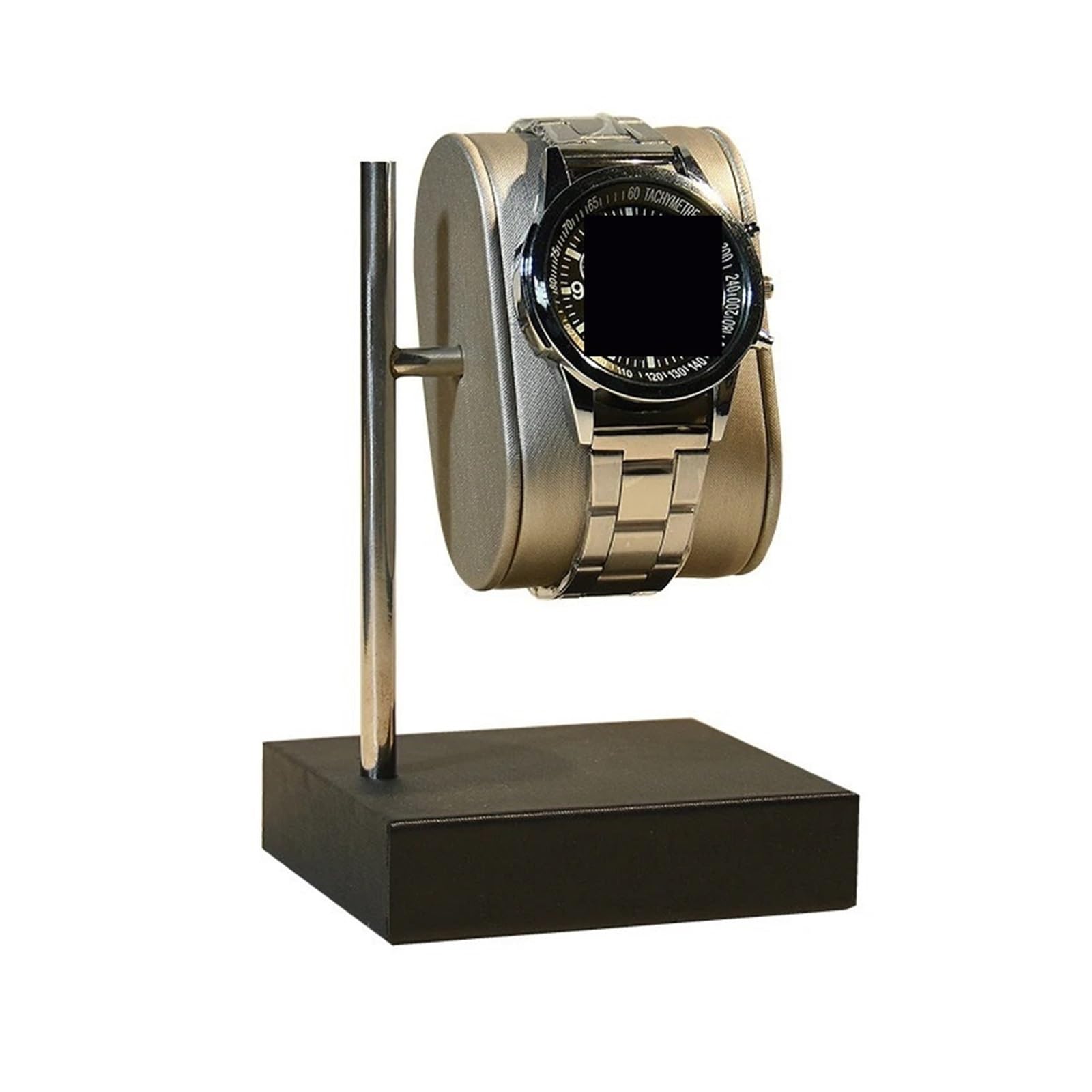 XPJYUA Watch Stand Watch Storage Commercial Display Props Show Rotating Metal Bracket Office Desk Watches Stand(Black)