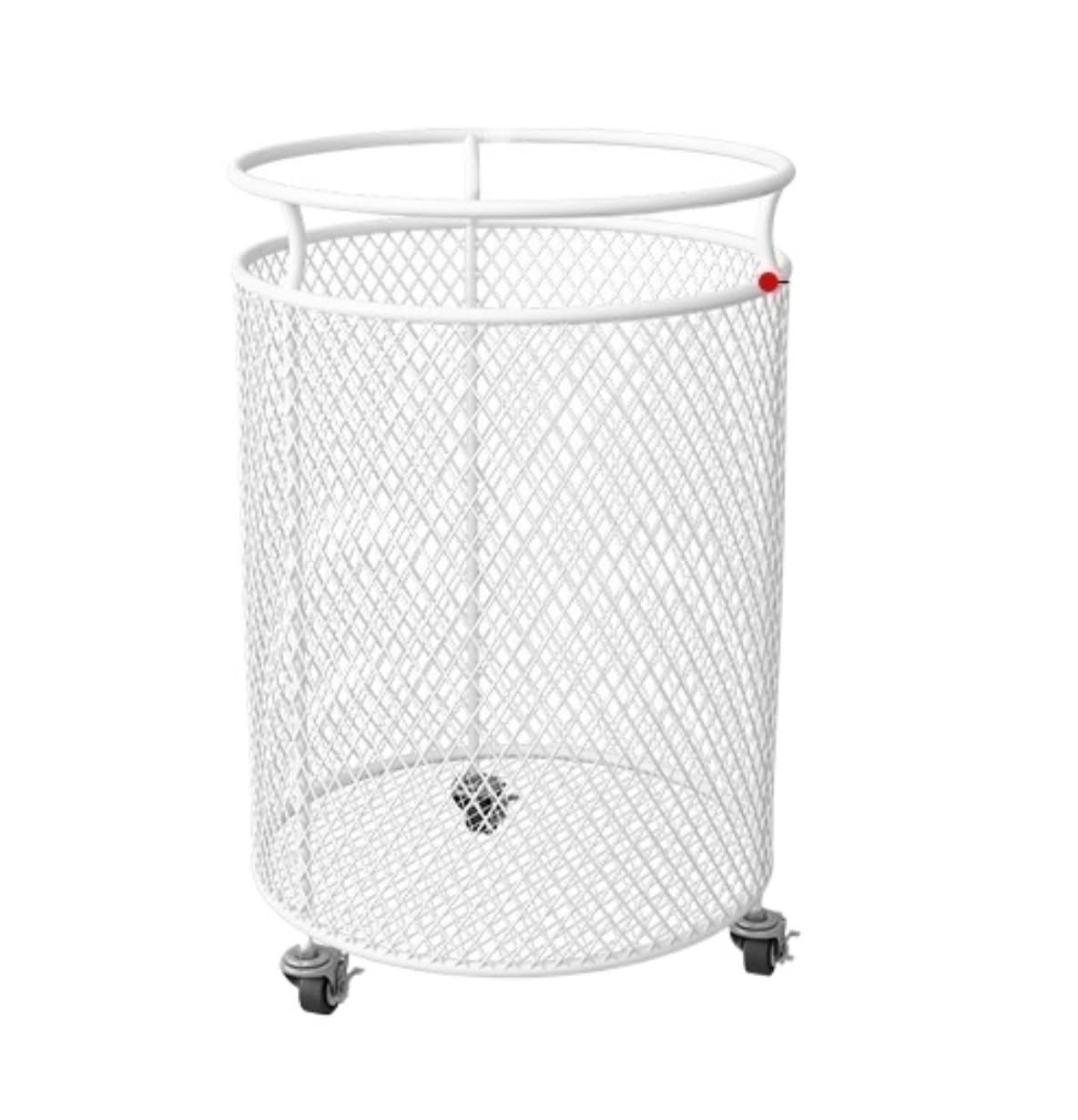 Kosz Na Pranie Kosz Na Bieliznę Metalowy Kosz Na Pranie Z Kółkami Kosz Na Pranie Kosz Na Ubrania Do Sypialni, Łazienki, Pralni Pojemnik Na Pranie Skrzynia Na Pranie (Color : White, Size : 36 * 46cm)