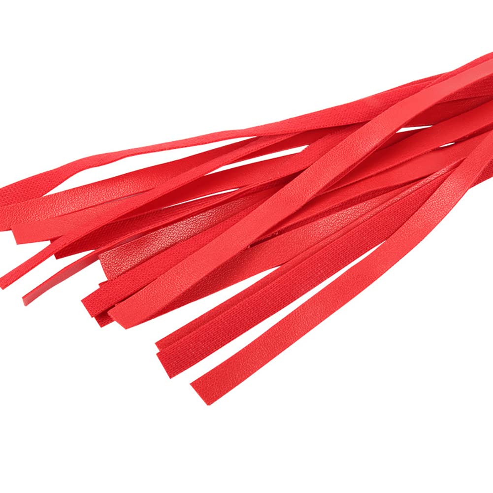 JIHUOO 3 Pcs PU Leather Horse Whips Horse Riding Crop Costume Whip Jump Bat Couples for Adults, Multicolor, 60cm long - Image 4