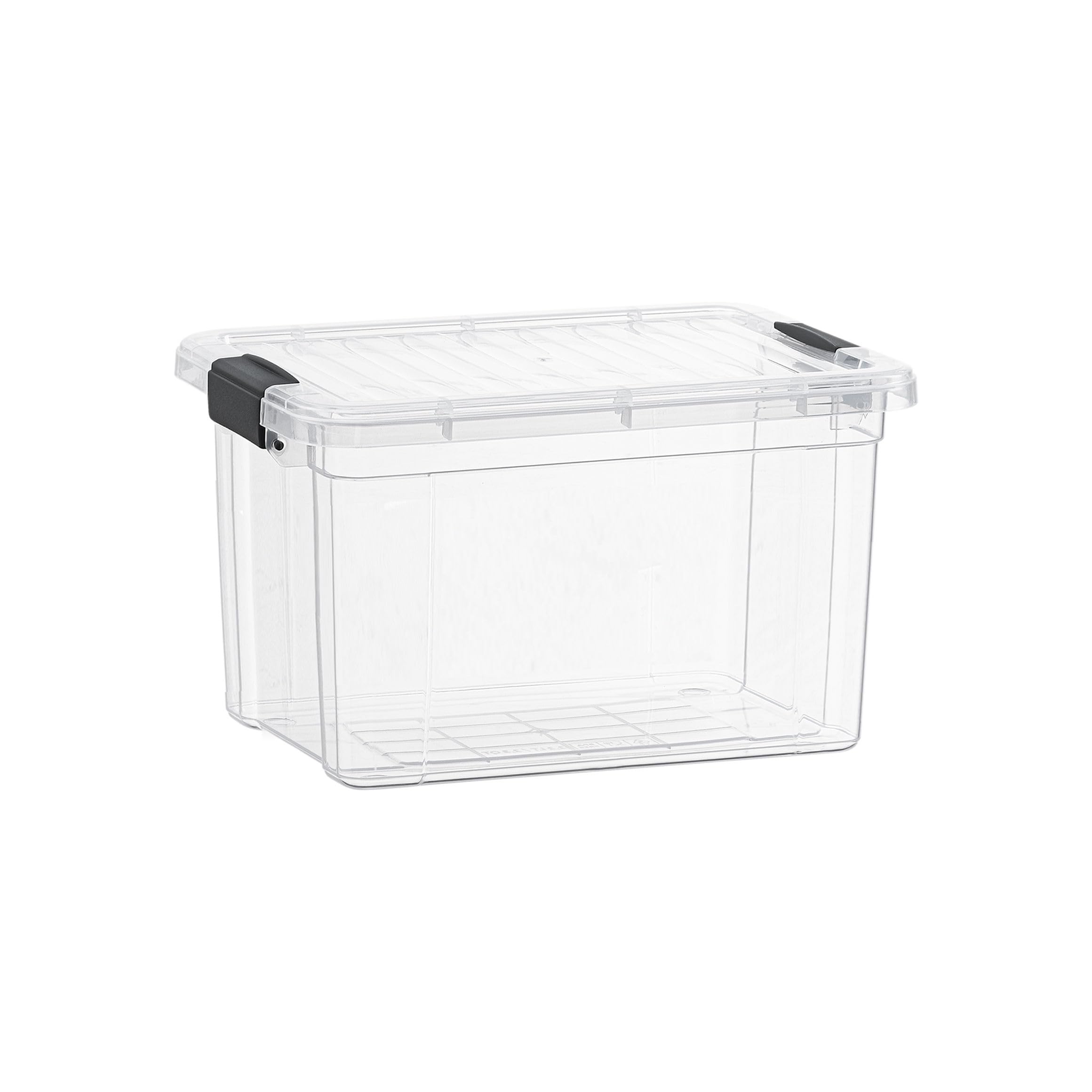 Superio Deep Storage Organizer Bin with Lid X-Deep Small Clear Storage Box with Latch for Home, Kitchen, Garage- Store, Food, Supplies, and Hair Accessories (4.75 Quart)