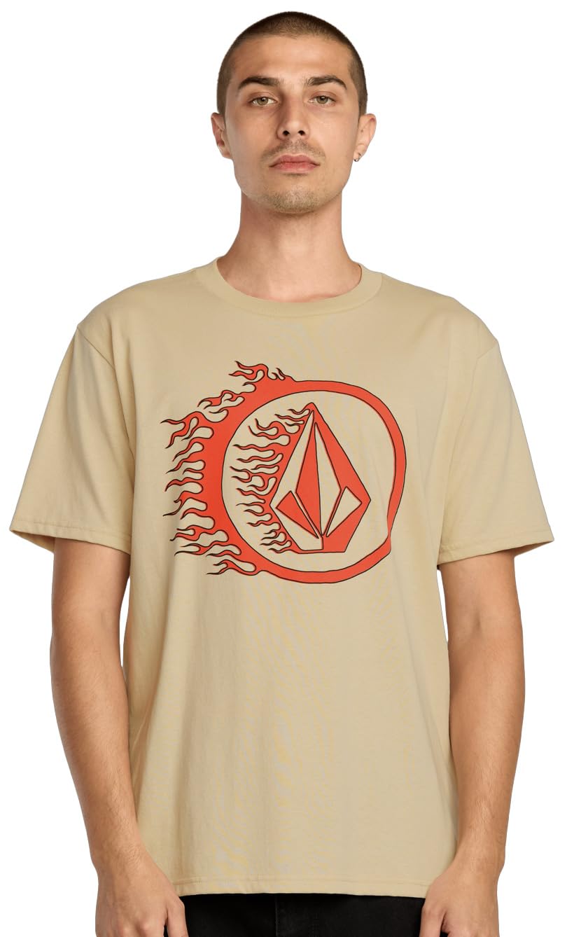 T-shirt Volcom Garçon Vert Rayé Col V - Taille M (10-12 Ans) - Occasion Très Bon état