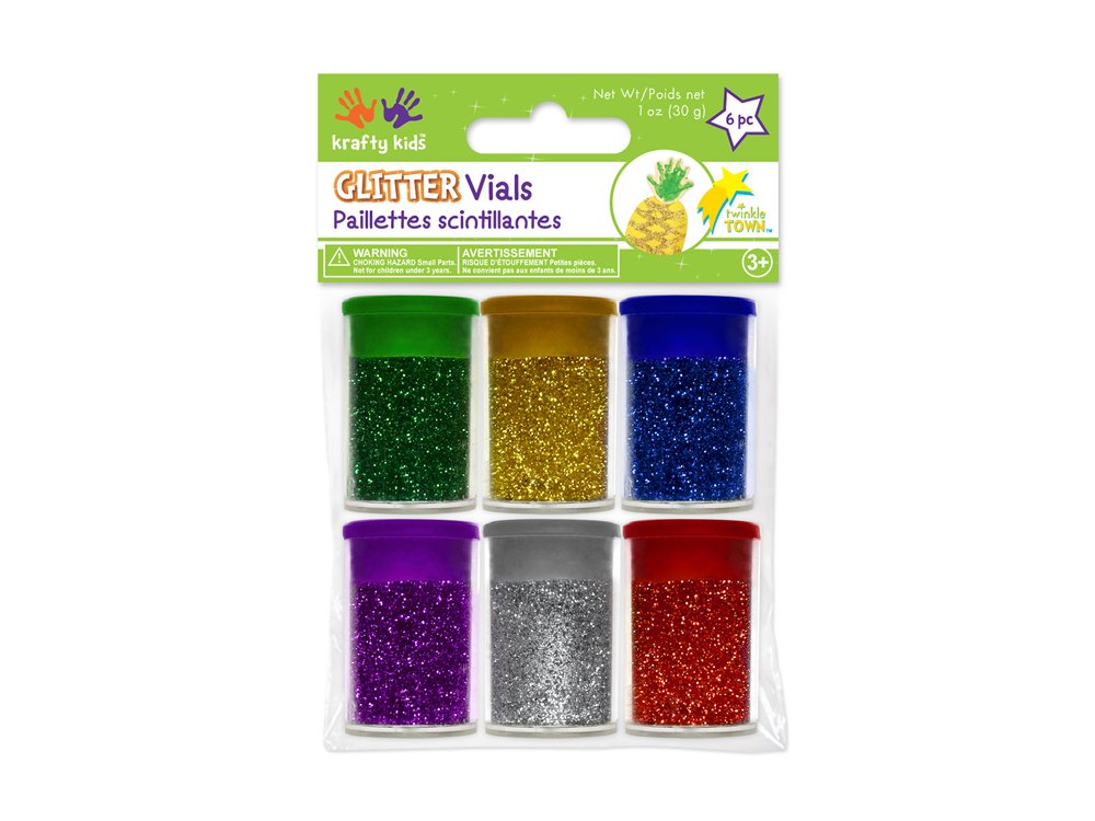 Multicraft Twinkle Town Glitter Vials Ast Metallic