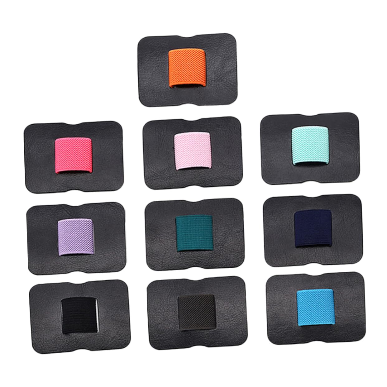 HOMSFOU 5 Sätze Elastizerbänderhalter Klebrig Modern Groß Organisation Aluminium Laptop Notizbuch Für Büro Tagebuch Stifthalter Selbstklebender Stifthalter Pu 10 Stück * 5
