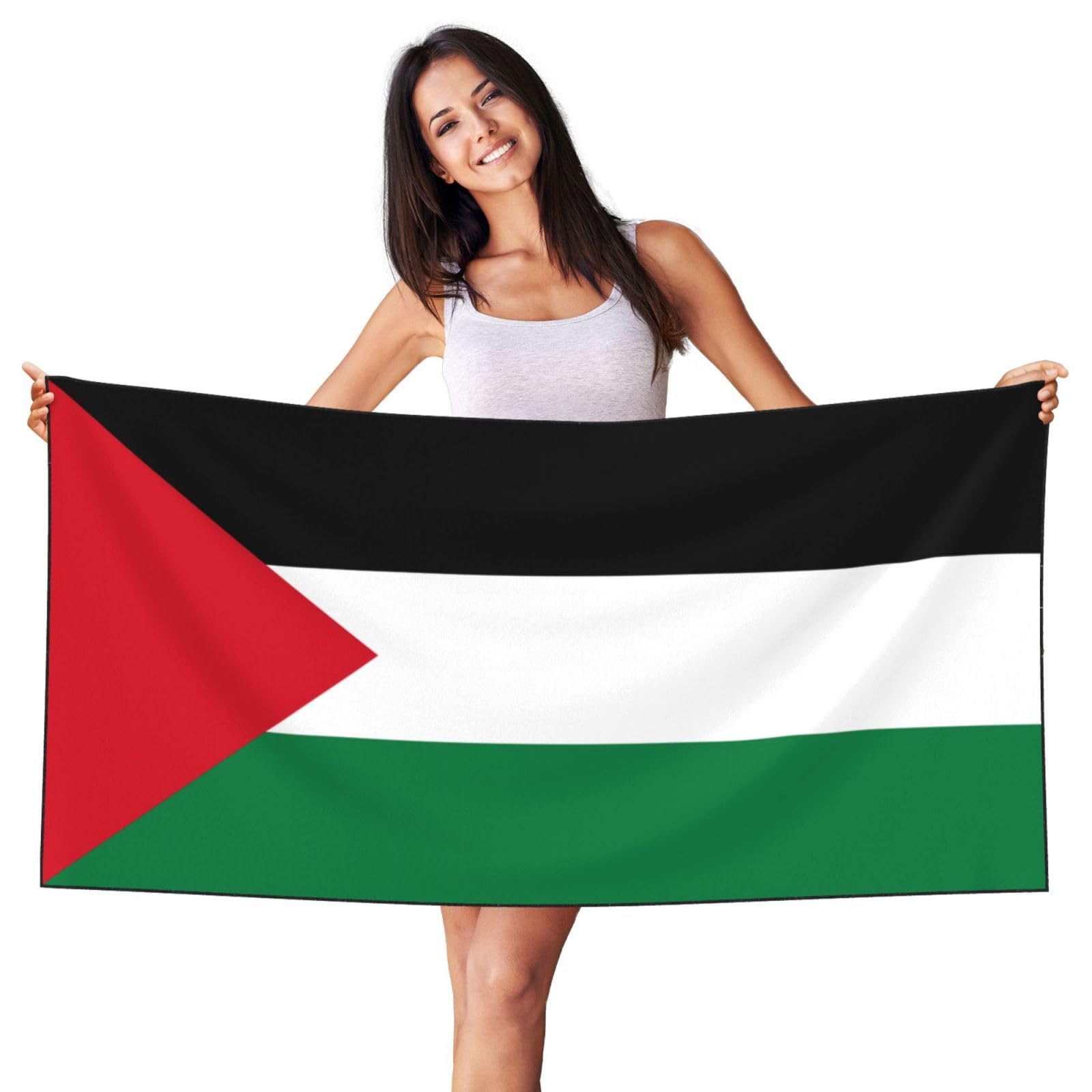 PHAYAH Flag of The State of Palestine Beach Towel Quick Dry Lightweight Thin Bathroom Bath Pool Swim Towels Sand Free Beach Accessories
