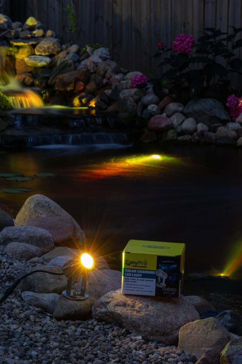 EasyPro CLED4SS Cabrio Color Changing LED Submersible Light, 12 Volt AC, Stainless Steel Housing