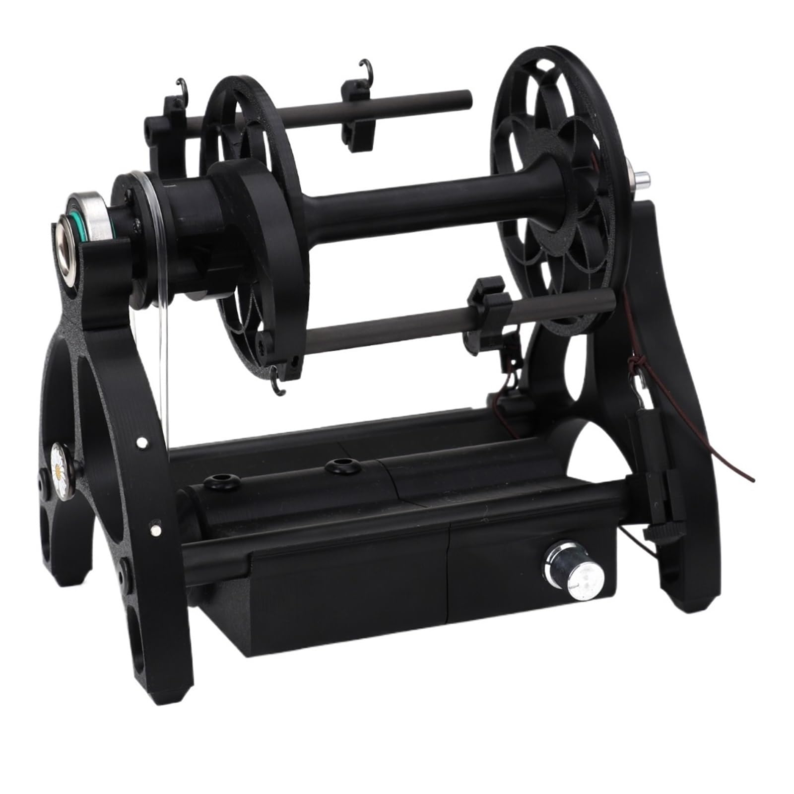 Elektryczne Mini Koło Domowe 12 V Z Regulacją Prędkości Włókna Wełnianego Wirowanie Z Dużą PręDkośCią(Black)