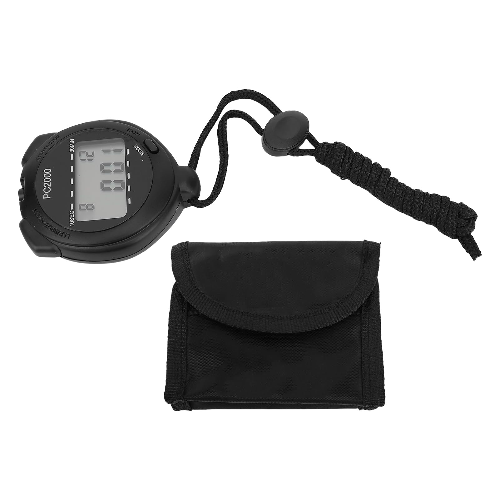 Luqeeg Cronometro Digitale Sportivo, Cronometro Elettronico Semplice, Display Chiaro della Temperatura e del Tempo, Impugnatura Comoda e Antiurto per Sport Corsa e Nuoto