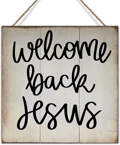 Swavecat Letreros artísticos de madera para pared de Jesús, citas cristianas de Pascua, signo religioso, decoración de madera, letrero de arte