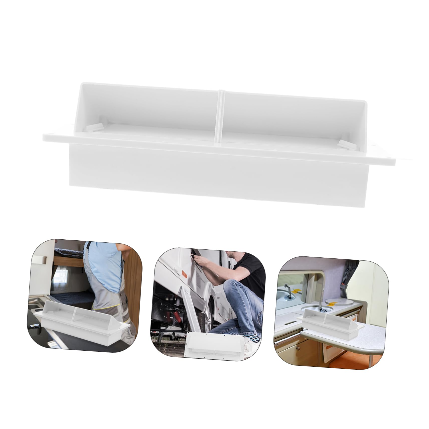 ULTECHNOVO Cubierta de Ventilación para Ventilación de Autocaravana para Horno y Ducha 2 Piezas Material Plástico Resistente, Diseño Minimalista en Camper