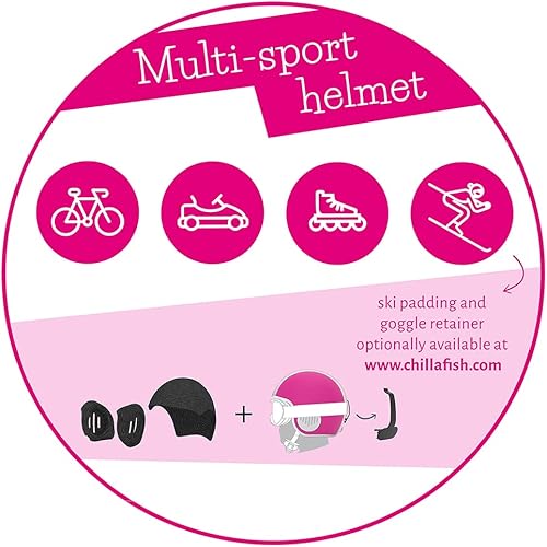 Miniatura 6 de Chillafish Bobbi ABS - Casco multideportivo para niños, bicicleta, esquí, monopatín, scooter
