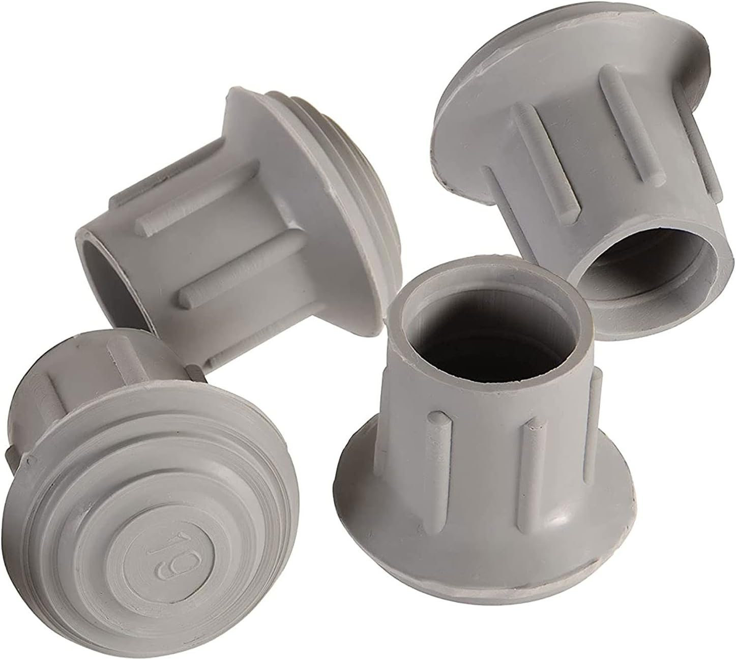 DMI Walker and Cane Replacement Tips for Stability, 1 Inch, Gray, 4 Count