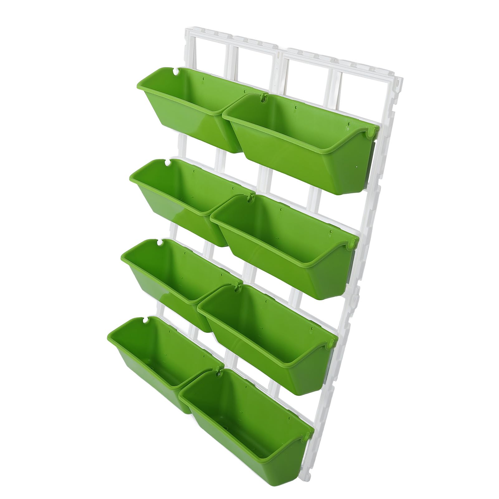 Aramox Pionowa Donica ścienna PP ABS Wisząca Donica ścienna 106 X 67 Cm Możliwość Podłączenia w Poziomie Układ Pionowy Wspornik 70 Funtów do Balkonu Ogrodzenie Patio Ogród na Werandzie (jasnozielony)