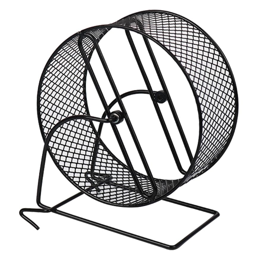 Luminexia Ruota da Corsa Criceto,Gerbille Ruota Esercizio,Ruota Criceto,Ruota di Criceto in Metallo,Divertente Giocattolo,Regolabili Rack Silenzioso Filo,Giocattoli per Animali Domestici
