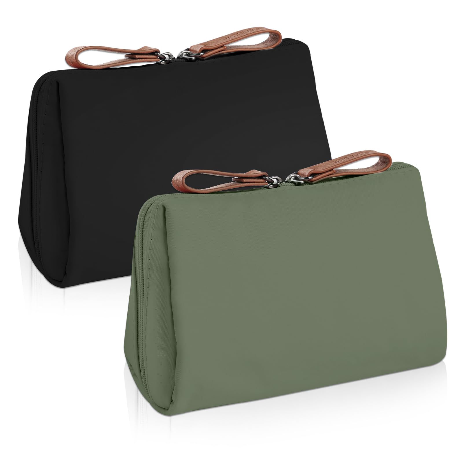 Aucuu Neceser Maquillaje Pequeño, Bolsas de Cosméticos de Viaje Portátil, Bolsa Maquillaje para Bolso, Bolsa de Aseo de Viaje con Cremallera y Compartimento para Mujer (15 * 11 * 5CM)