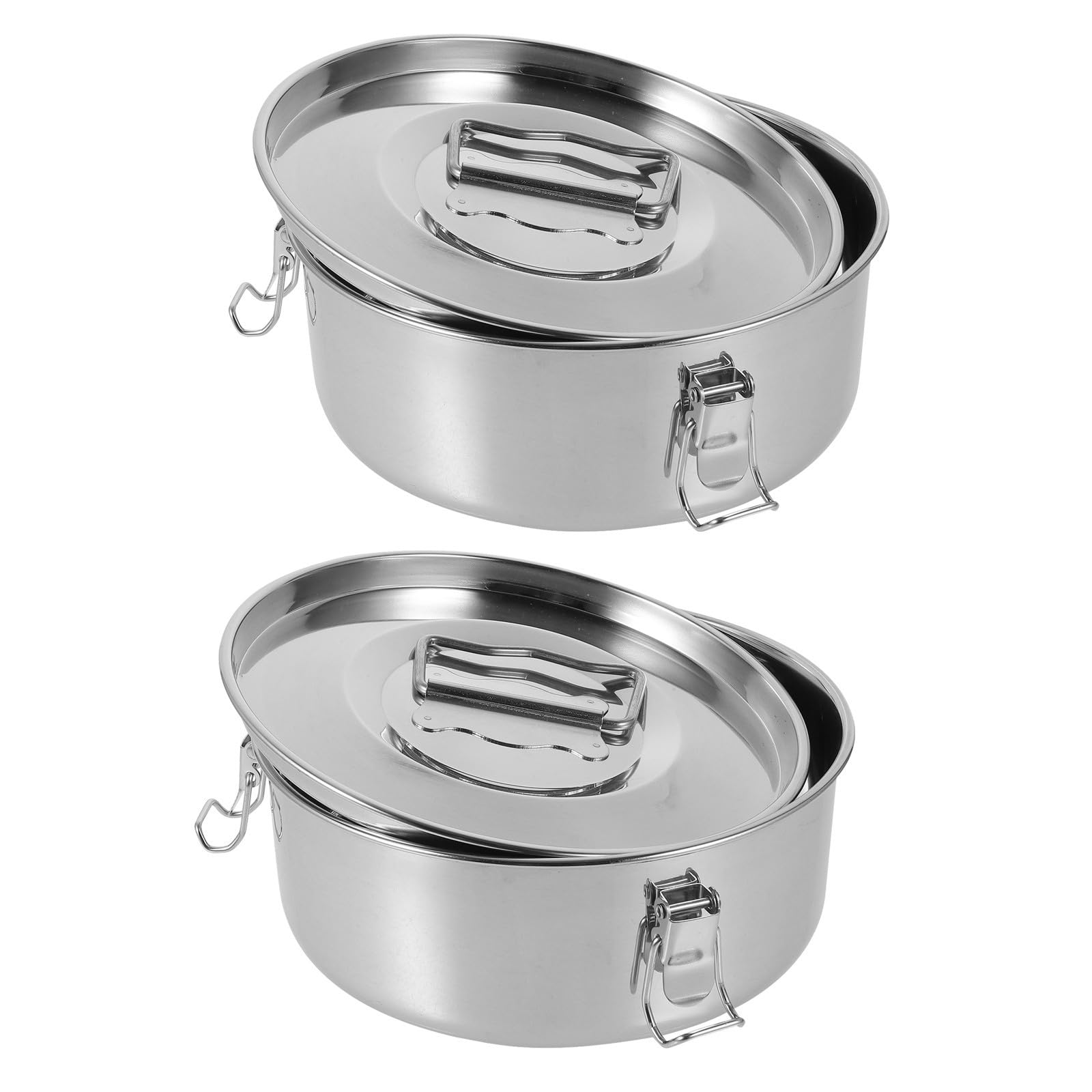 Cabilock Tapa y Asa 2 Piezas de Acero Inoxidable Molde Redondo